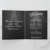 Carte de menu funéraire dans la lumière (Intérieur)