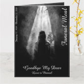 Carte de menu funéraire dans la lumière (Fleur jaune)