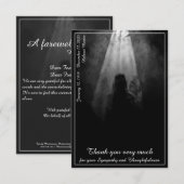 Carte de menu funéraire dans la lumière (Devant / Derrière)