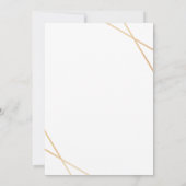 Carte de menu géométrique doré (Dos)