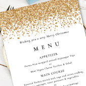 Carte de menu Glam Gold Parties scintillant Christ