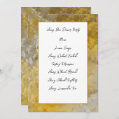 Carte de menu Gold Frame (Devant / Derrière)