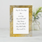 Carte de menu Gold Frame (Debout devant)