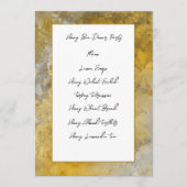 Carte de menu Gold Frame (Devant)