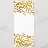 Carte de menu Gold Tone Baby's Breath White Elegan (Dos)