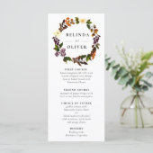 Carte de menu Grace Vintage Wedding (Debout devant)