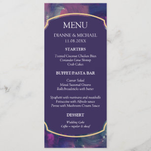 Carte de menu Gras de peinture acrylique