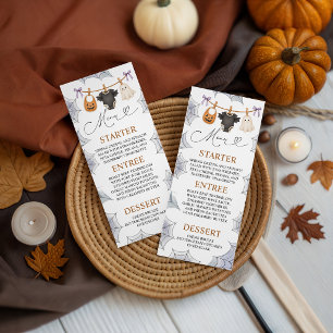 Carte de menu Halloween A Little Boo 4x9