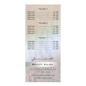 Carte de menu holographique de luxe perle logo per (Dos)