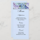 Carte de menu Hydrangeas (Devant / Derrière)