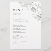 Carte de menu Illustration florale botanique (Devant)
