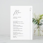 Carte de menu Initiales Modernes Minimalistes (Debout devant)