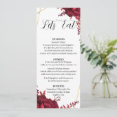 Carte de menu Jeu 11 moderne (Debout devant)