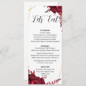 Carte de menu Jeu 11 moderne (Devant / Derrière)