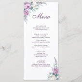 Carte de menu Lavender Purple Mariage (Devant)