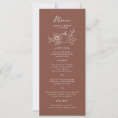 Carte de menu longue aux couleurs de citrouille et (Devant)