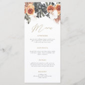 Carte de menu longue Mariage KINSLEY Boho Terracot (Devant)