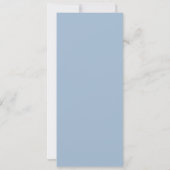 Carte de menu longue pour mariage côtier bleu mini (Dos)