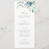 Carte de menu Luxe Floral Mariage (Devant)