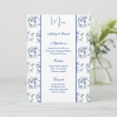 Carte de menu mariage (Debout devant)