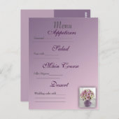 Carte de menu mariage (Devant / Derrière)