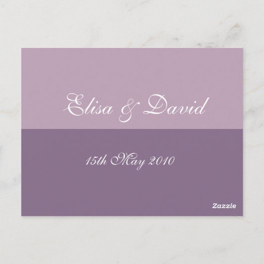 Carte de menu mariage (Dos)