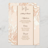 Carte de menu mariage (Devant / Derrière)