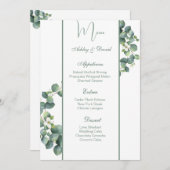 Carte de menu mariage (Devant / Derrière)