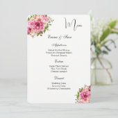 Carte de menu mariage (Debout devant)