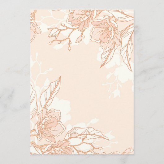 Carte de menu mariage (Dos)