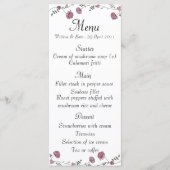 Carte de menu mariage (Devant)