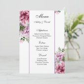Carte de menu mariage (Debout devant)