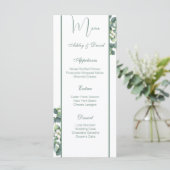 Carte de menu mariage (Debout devant)