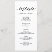 Carte de menu mariage (Devant)