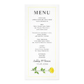 Carte de menu mariage à budget de fleurs de rose j (Devant)