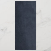 Carte de menu Mariage à chaîne bleue de minuit (Dos)