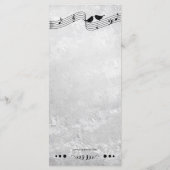 Carte de menu Mariage à thème B et W (Dos)