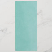 Carte de menu Mariage Aqua String Lights (Dos)