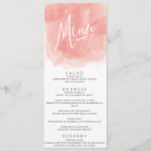 Carte de menu Mariage aquarelle (Devant)