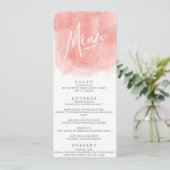 Carte de menu Mariage aquarelle (Debout devant)