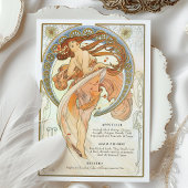 Carte de menu Mariage Art nouveau