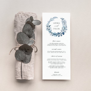 Carte de menu Mariage Azure Wild