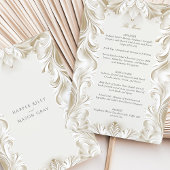 Carte de menu Mariage baroque Elegance