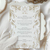 Carte de menu Mariage baroque Elegance
