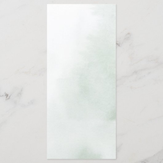 Carte de menu Mariage Black Formal Minimal Eucalyp (Dos)