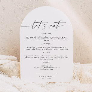 Carte de menu Mariage BLAIR Minimalist Bohemian Ar