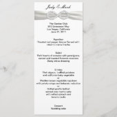 Carte de menu Mariage blanc Diamond Infinity (Devant)