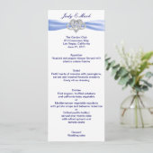 Carte de menu Mariage Blue Infinity Heart (Debout devant)