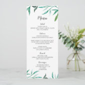 Carte de menu Mariage Boho (Debout devant)