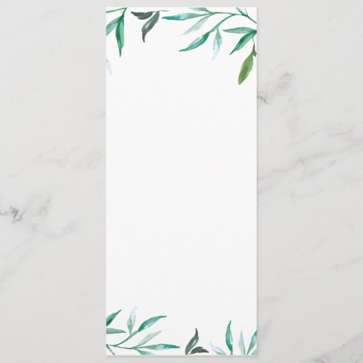 Carte de menu Mariage Boho à deux côtés (Dos)